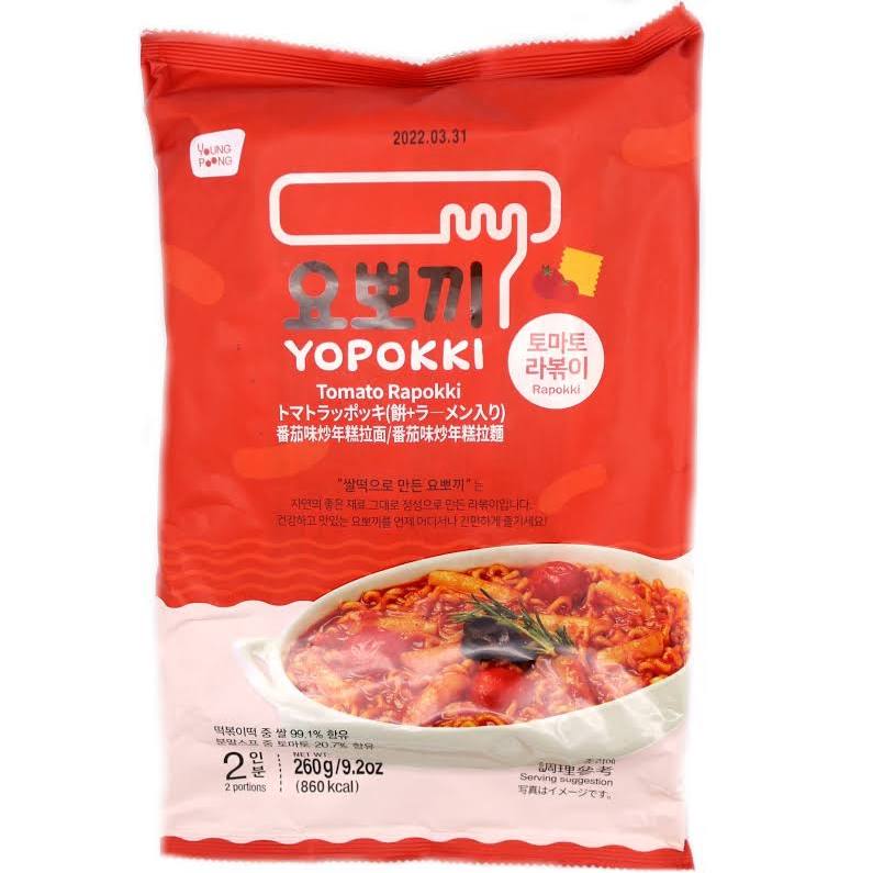 Youngpoong Yopokki (Tomato Rapokki) 2 portions 260g <br> Youngpoong 韓式炒年糕拉麵 (番茄味) 2份裝