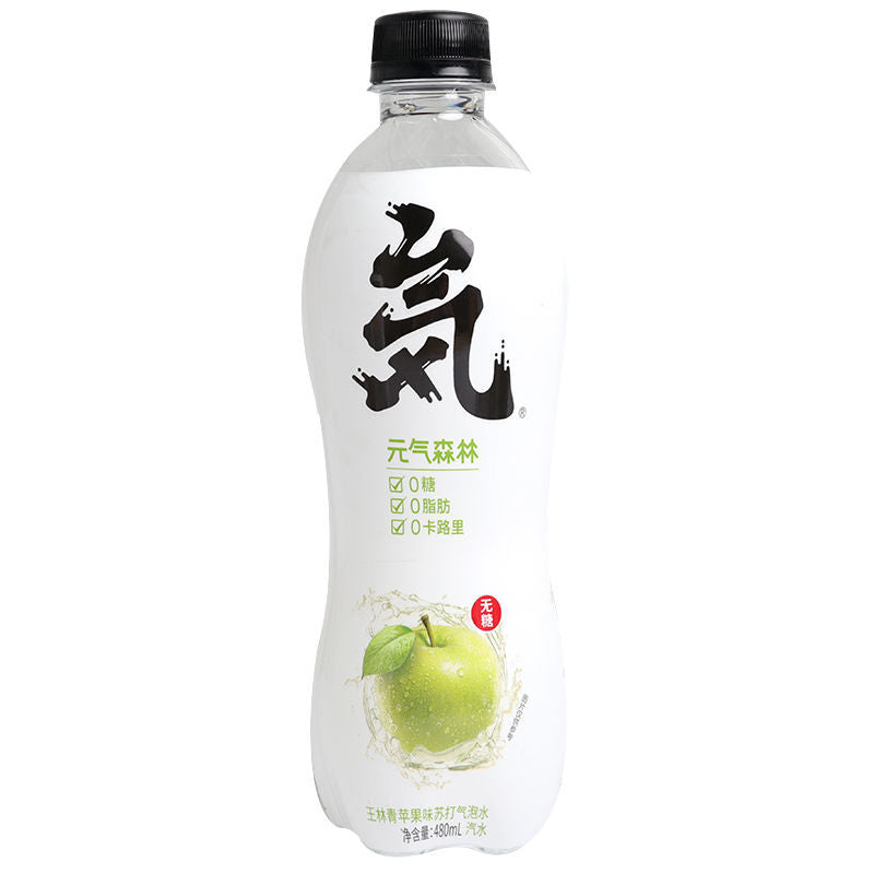 Genki Forest Sparkling Water (Green Apple Flavour) 480ml *** <br> 元氣森林青蘋果味蘇打氣泡水