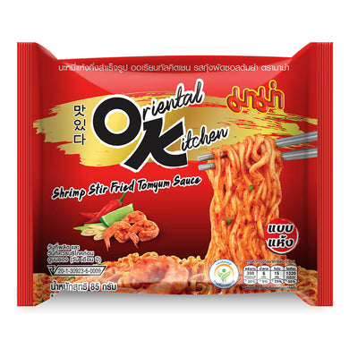 Mama Oriental Kitchen Instant Noodles Shrimp Stir Fry Tom Yum 85g <br> 媽媽 冬陰功蝦味即食乾拌麵