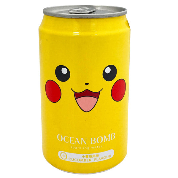 Y.H.B. Ocean Bomb & Pokémon (Pikachu) - Cucumber 330ml *** <br> 海洋深層氣泡水 (比卡超) - 小黃瓜風味