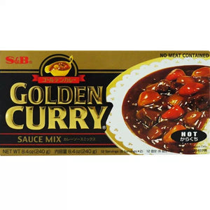 S&B Golden Curry Hot 220g <br> S&B 金牌咖喱磚 辣