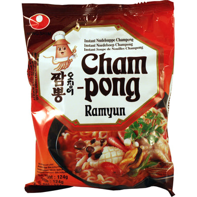 Nongshim Champong Ramyun 124g <br> 農心魷魚海鮮辣濃湯麵