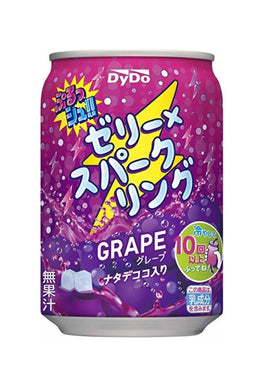 DyDo Purusshu Jelly & Sparkling Drink (Grape) 280ml *** <br> DyDo 葡萄椰果果凍飲料