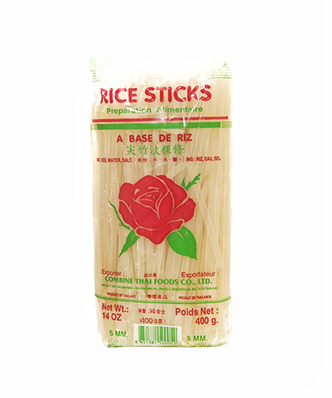 Deer Rose Rice Stick 5mm 400g Deer Rose沙河粉 5mm – Hekede - Asian Mart & Cafe