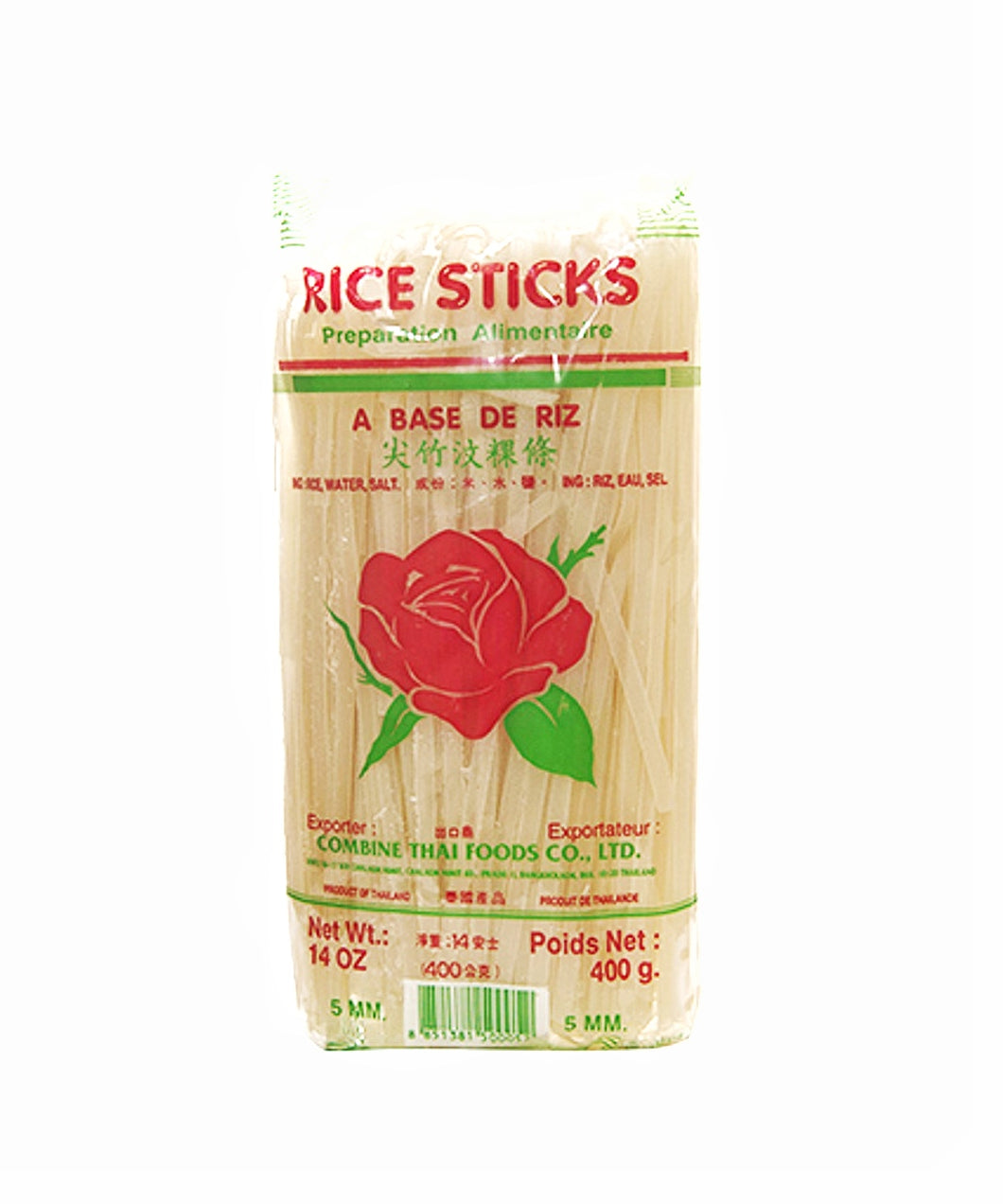 Deer Rose Rice Stick 5mm 400g <br> Deer Rose沙河粉 5mm
