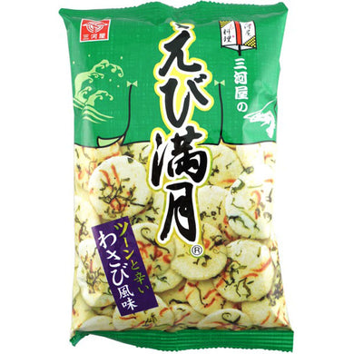 Mikawaya Seika Shrimp & Wasabi Rice Crackers 75g <br> 三河屋 芥辣鮮蝦米餅