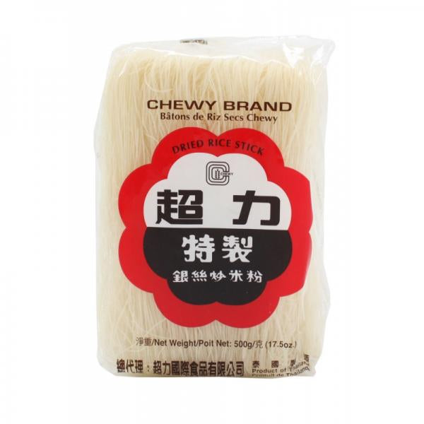 Chewy Dried Rice Sticks Noodles 500g <br> 超力銀絲米粉