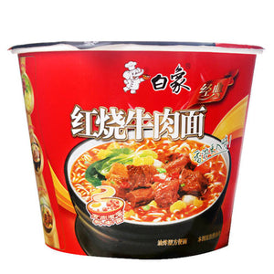 Bai Xiang Instant Noodles Bowl Noodle (Stew Beef) 145g <br> 白象方便麵碗裝-紅燒牛肉