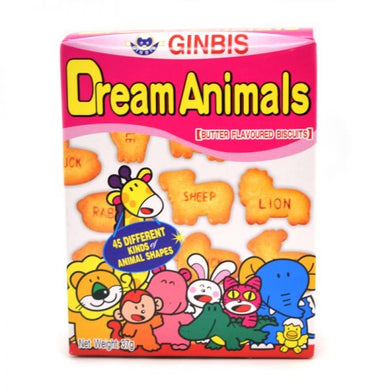 Ginbis Dream Animals-Butter Flavoured Biscuits 37g <br> 金氏愉快動物餅乾 奶油味