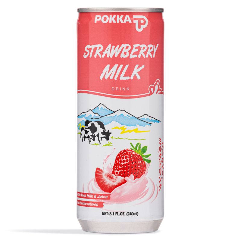 Pokka Strawberry Milk Drink 240ml <br> Pokka 草莓牛奶飲料