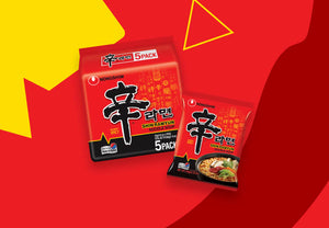 Nongshim Shin Ramyun Noodle Soup - Gourmet Spicy 120g (5 Pack) <br> 農心辛辣麵 五連包