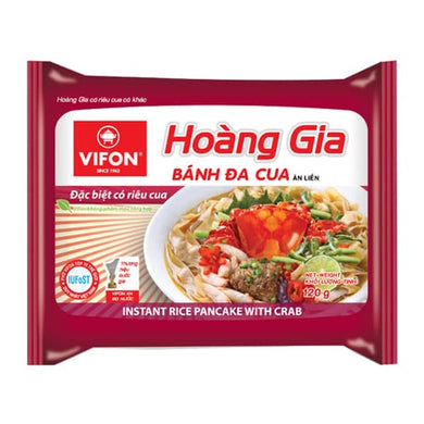 Vifon Hoàng Gia Instant Brown Rice Noodles with Crab 120g <br>