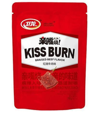 WeiLong Kiss Burn (Gluten Snacks) - Braised Beef 260g <br> 衛龍親嘴燒-紅燒牛肉味