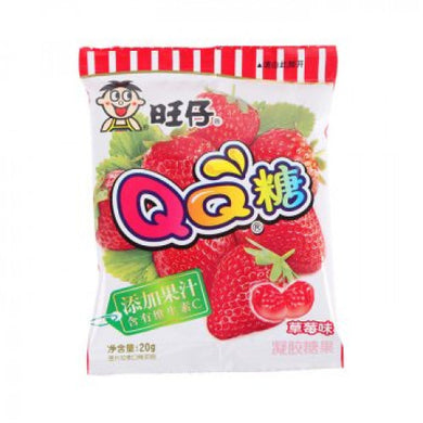 WW QQ Gummy Candy - Strawberry 20g ***<br> 旺旺 QQ糖-草莓