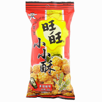WW Mini Rice Crackers - Black Pepper 60g <br> 旺旺 小小酥 - 黑胡椒味