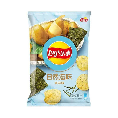 Lays Crisps - Seaweed 65g *** <br> 樂事薯片 自然滋味 海苔味
