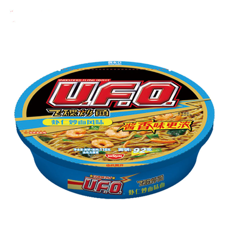 Nissin UFO - Yakisoba Noodle Artificial Shrimp Flavor 116g <br> 日清UFO飛碟 - 蝦仁炒麵風味